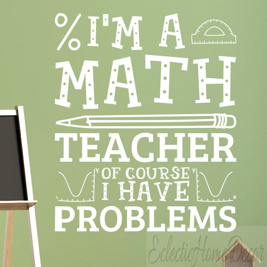 Educational math wall stickers inspirational design for students teachers