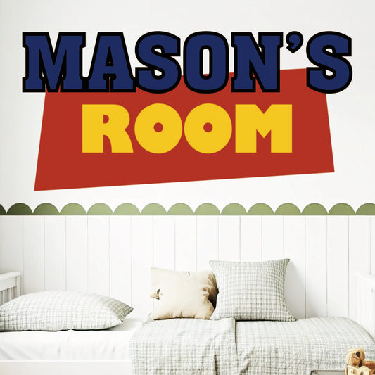 Custom name 3D wall art toy room stickers colorful for kids bedroom