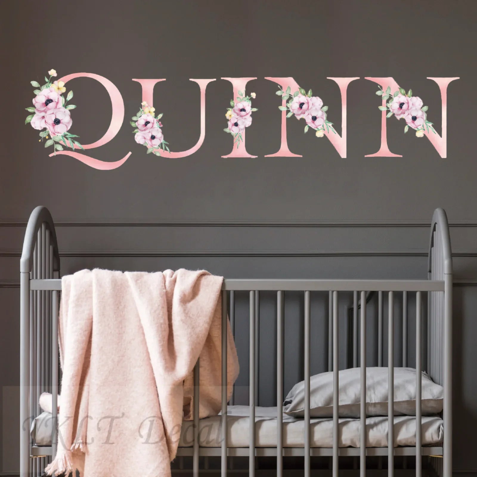 Custom Girl Name Wall Decal - Personalized Flower Alphabet – YKLT Decals