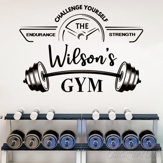 Inspirational Workout Wall Sticker for Garage Gym or Home Decor, Easy Peel and Stick Art for Smooth Surfaces