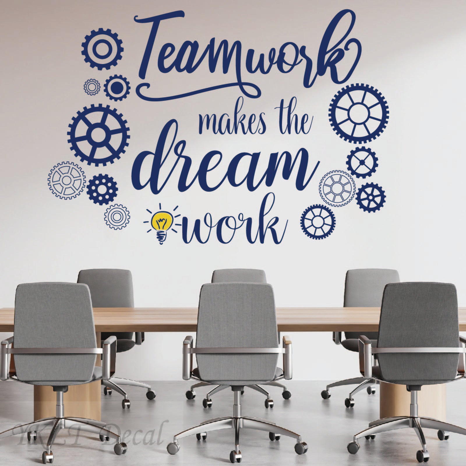 Teamwork Makes the Dream Work wall decals inspirational quotes for office
