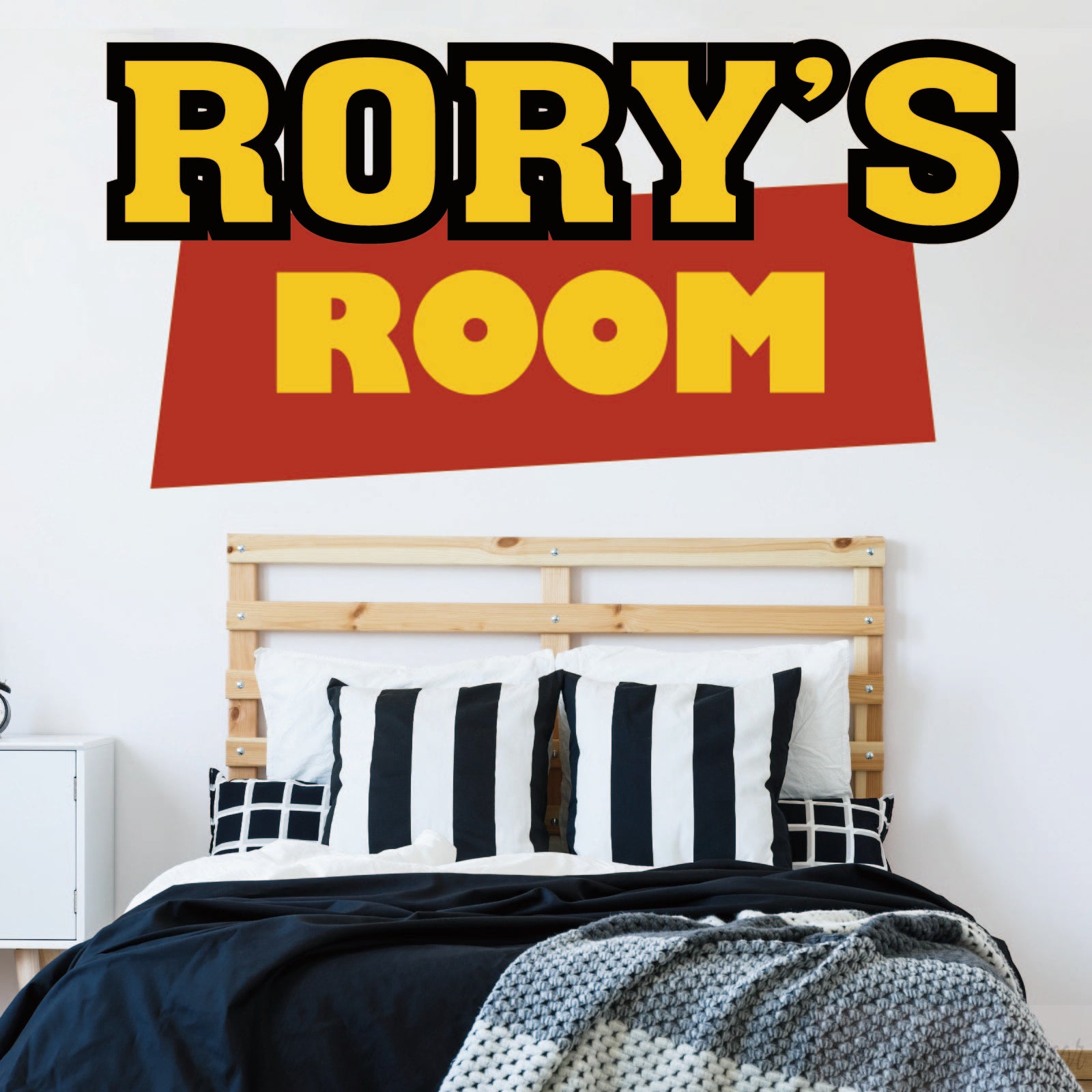 Personalized toy room wall decals custom name 3D Toy Land for kids playroom
