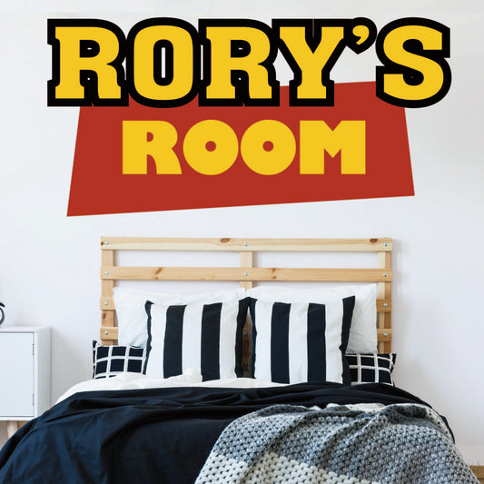 Personalized toy room wall decals custom name 3D Toy Land for kids playroom
