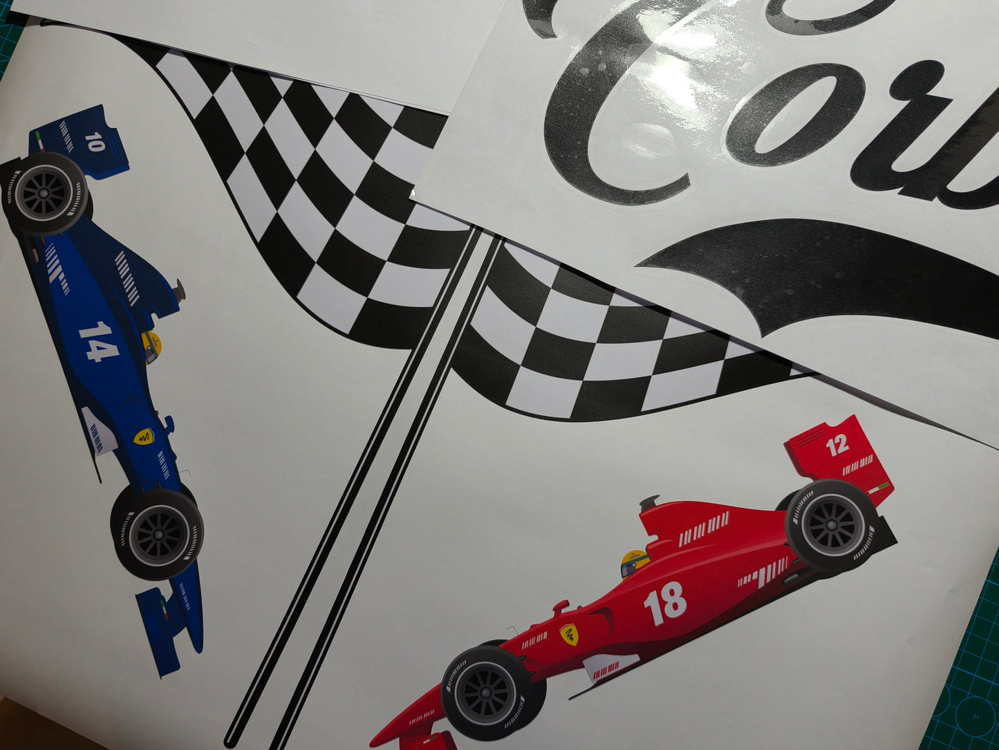 Racing theme wall stickers personalized sports car for kids playroom
