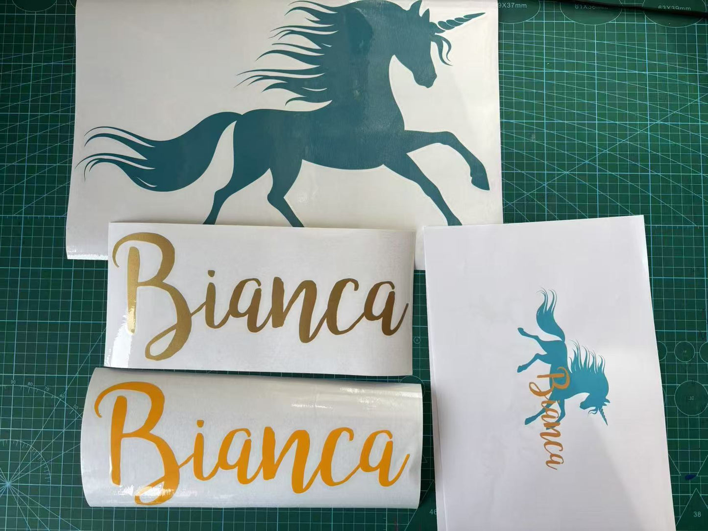 Magical unicorn wall stickers personalized name decals for girls bedroom
