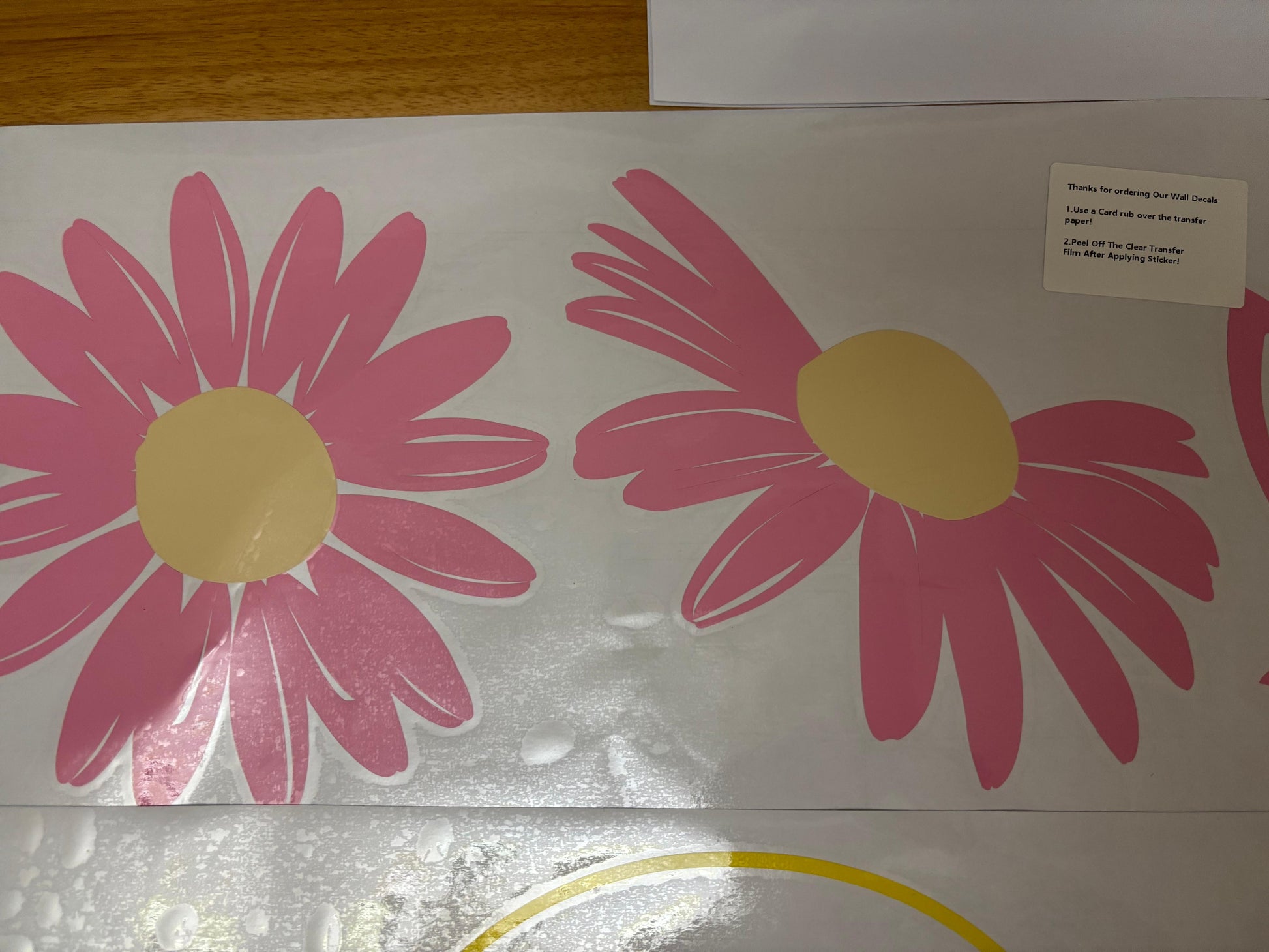 Removable floral wall stickers with ladybugs custom name nursery decor
