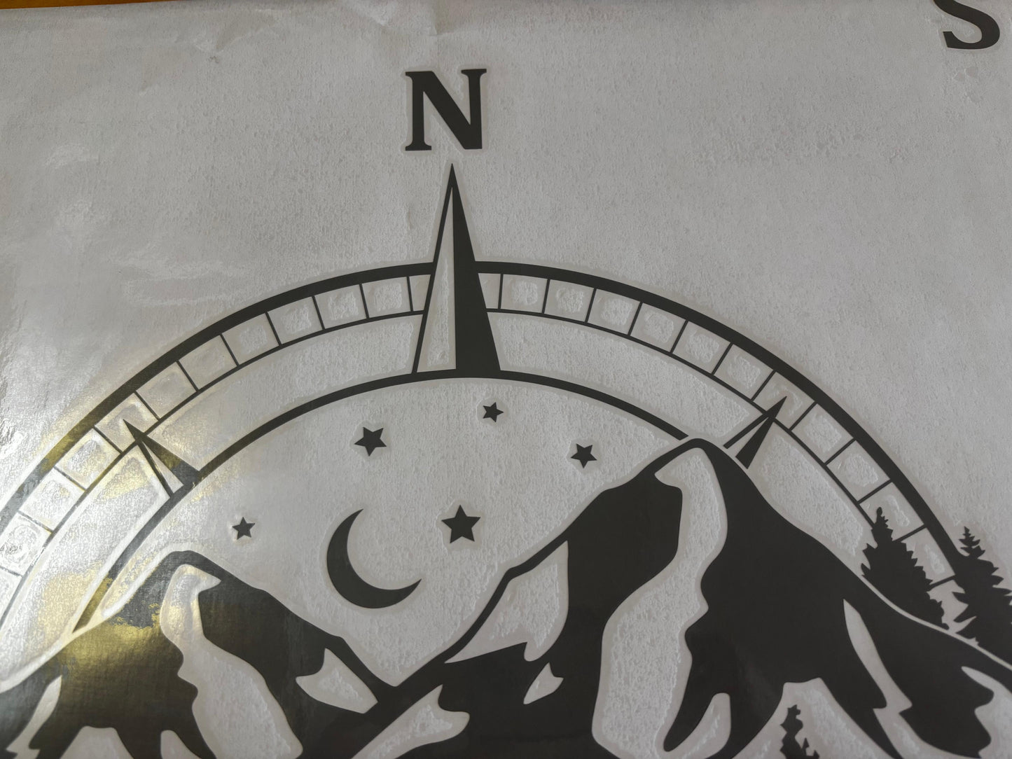 Adventure Compass Mountain Decal for Motorhomes and RVs  Weatherproof Outdoor Vinyl Sticker for Car Hood Window and Camper Van Exterior Decor