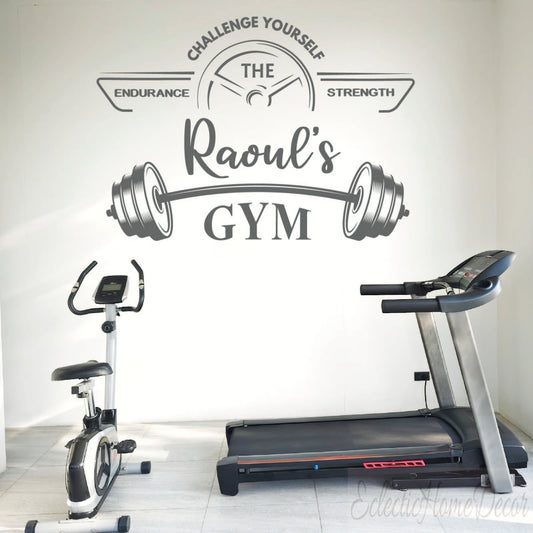 Inspirational Workout Wall Sticker for Garage Gym or Home Decor, Easy Peel and Stick Art for Smooth Surfaces