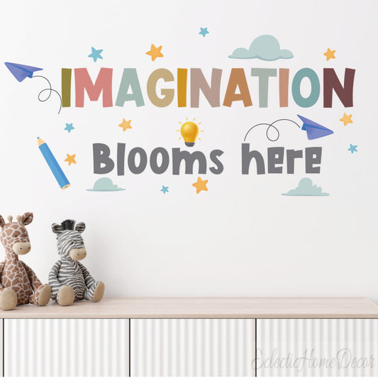 Inspirational Wall Decals for Kids – Motivational Quotes Nursery & Playroom Stickers, Bedroom Door Decor, Classroom & Art Room Peel-and-Stick Decoration.