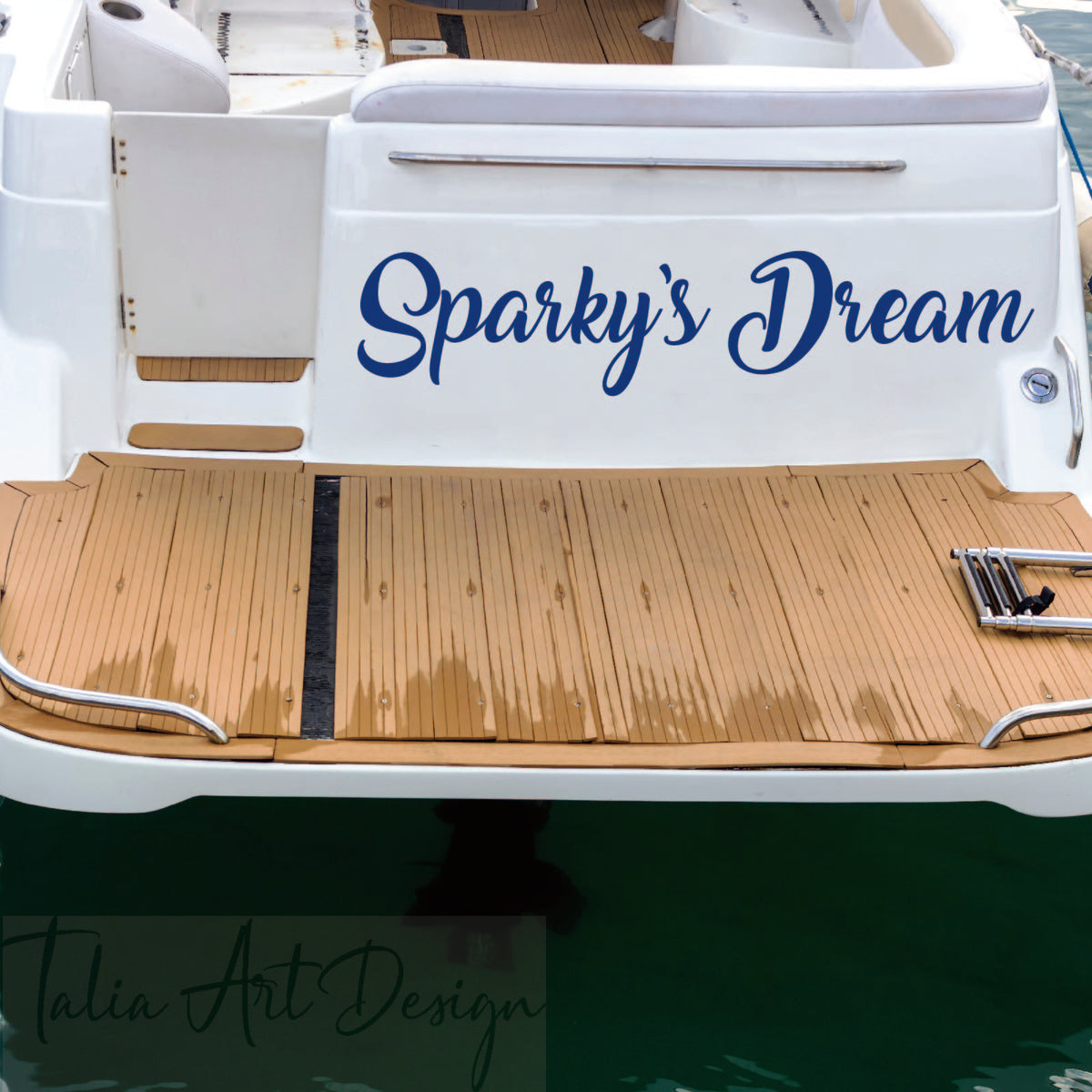 Custom Boat Name Decal - Personalized Marine Vinyl Lettering for Boat Hull & Transom