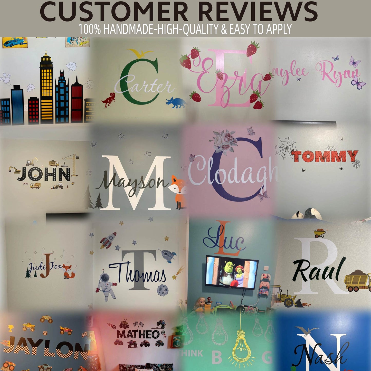 Kids room wall decals removable vinyl stickers for nursery decor
