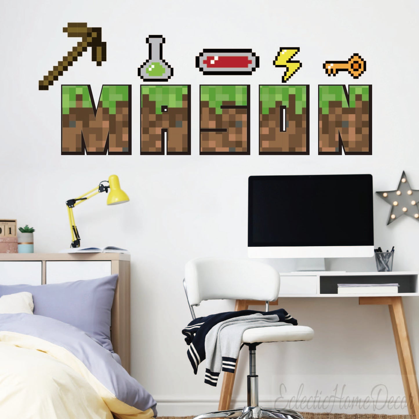 Customized Video Game Controller Wall Sticker for Kids Bedroom Nursery Playroom New Home Apartment Essentials