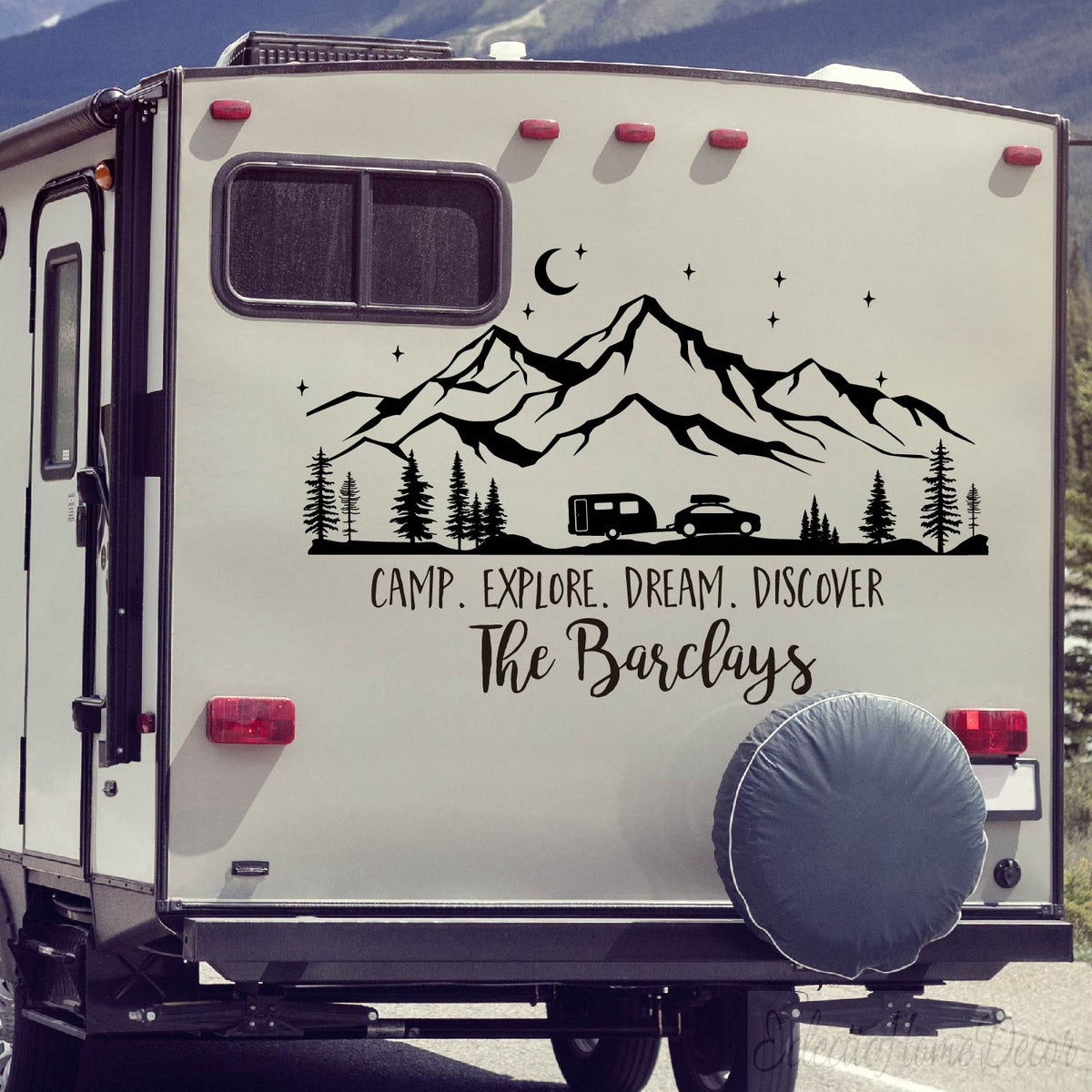 Personalized RV Camper Family Name Wall Decal