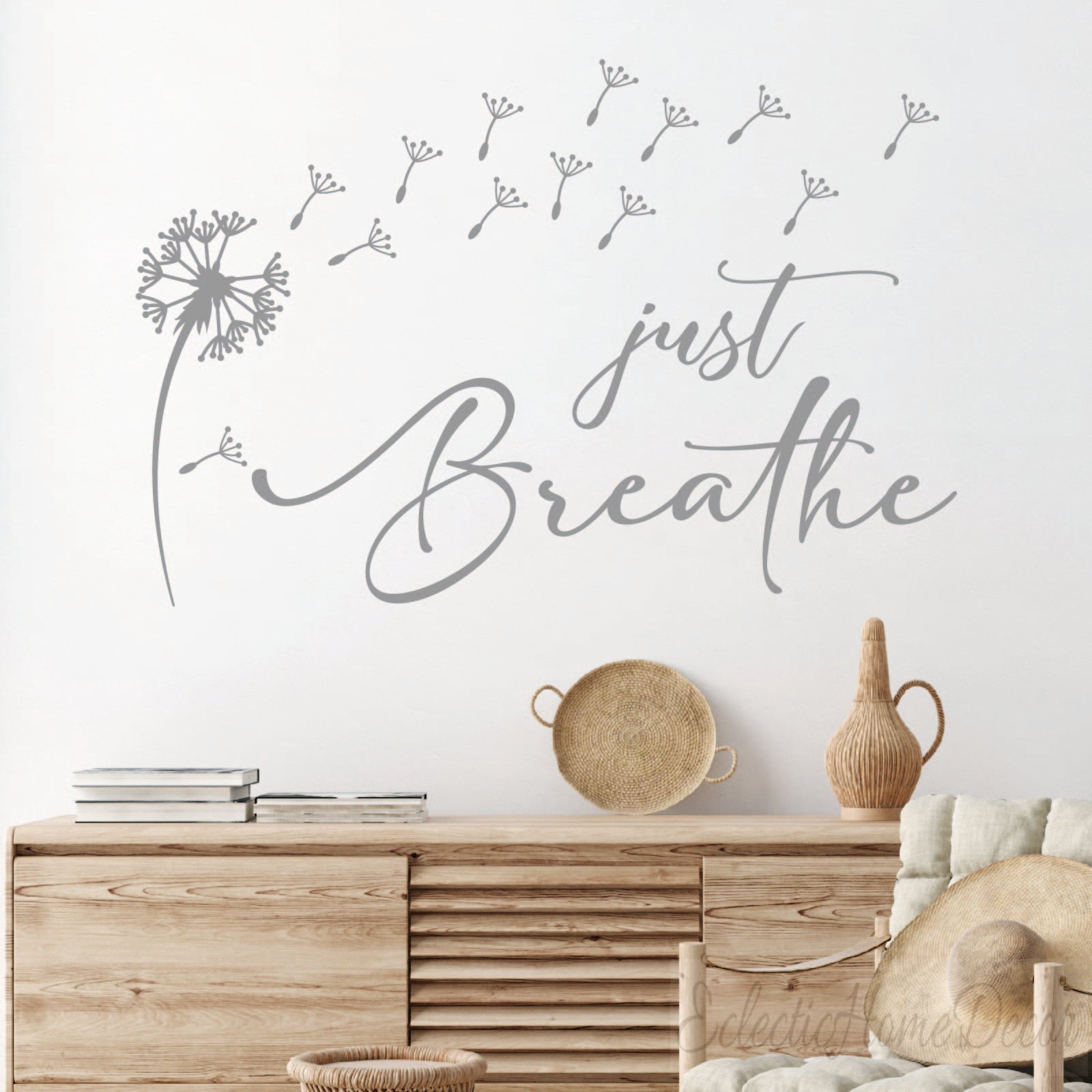 Peel and stick just breathe wall decals removable home decor

