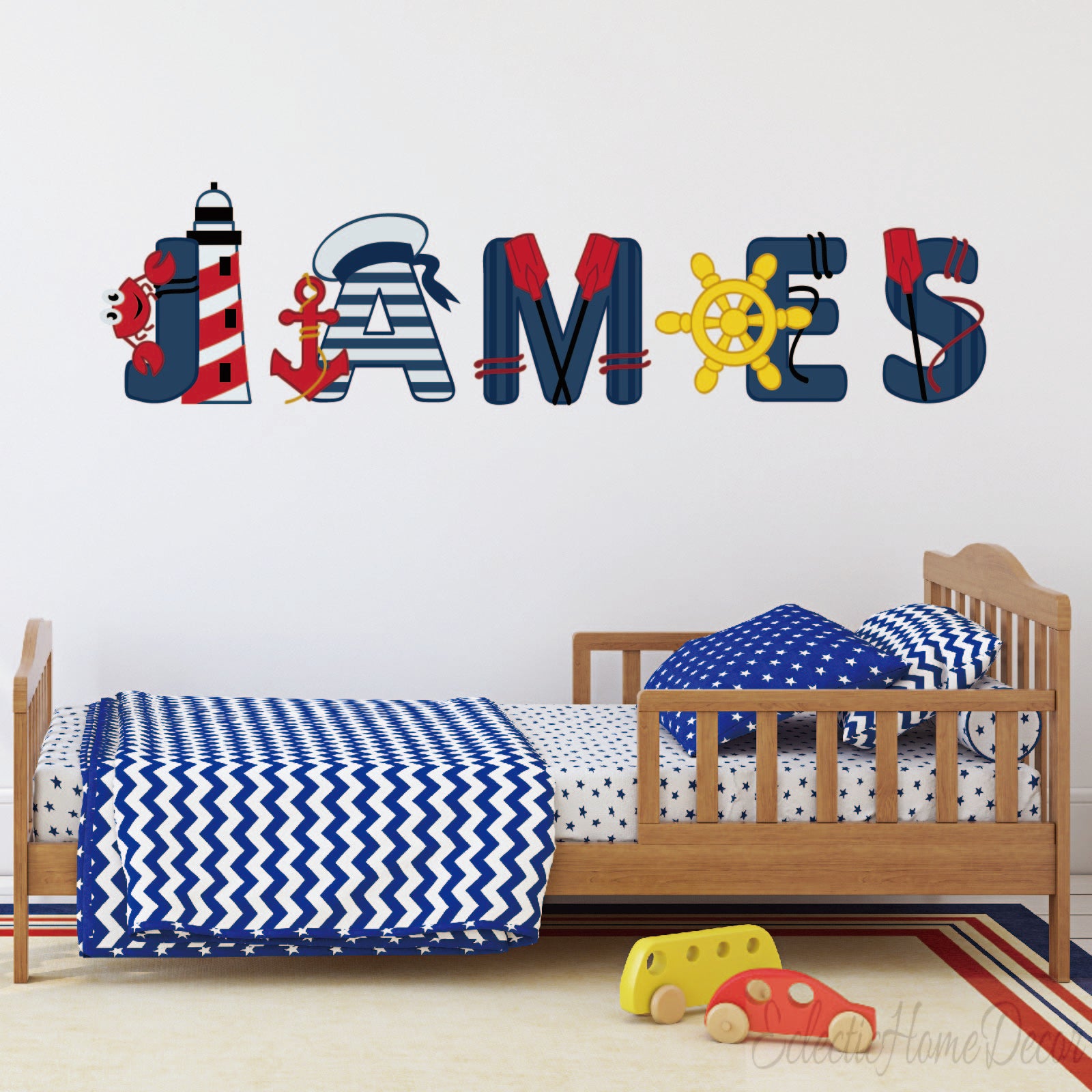 Peel and stick nautical wall decals removable nursery decoration
