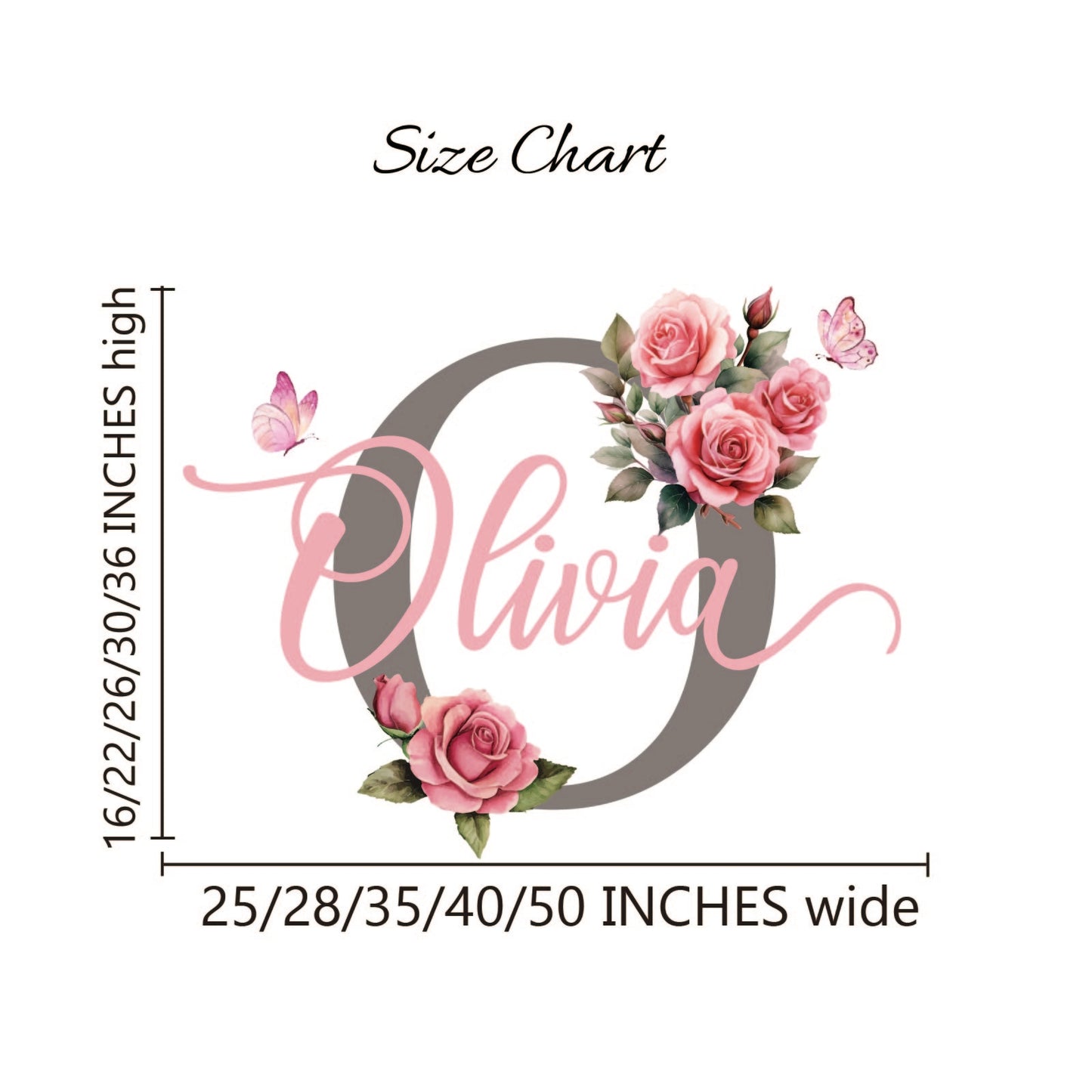 Peel and stick pink flower wall decals removable girls room decoration

