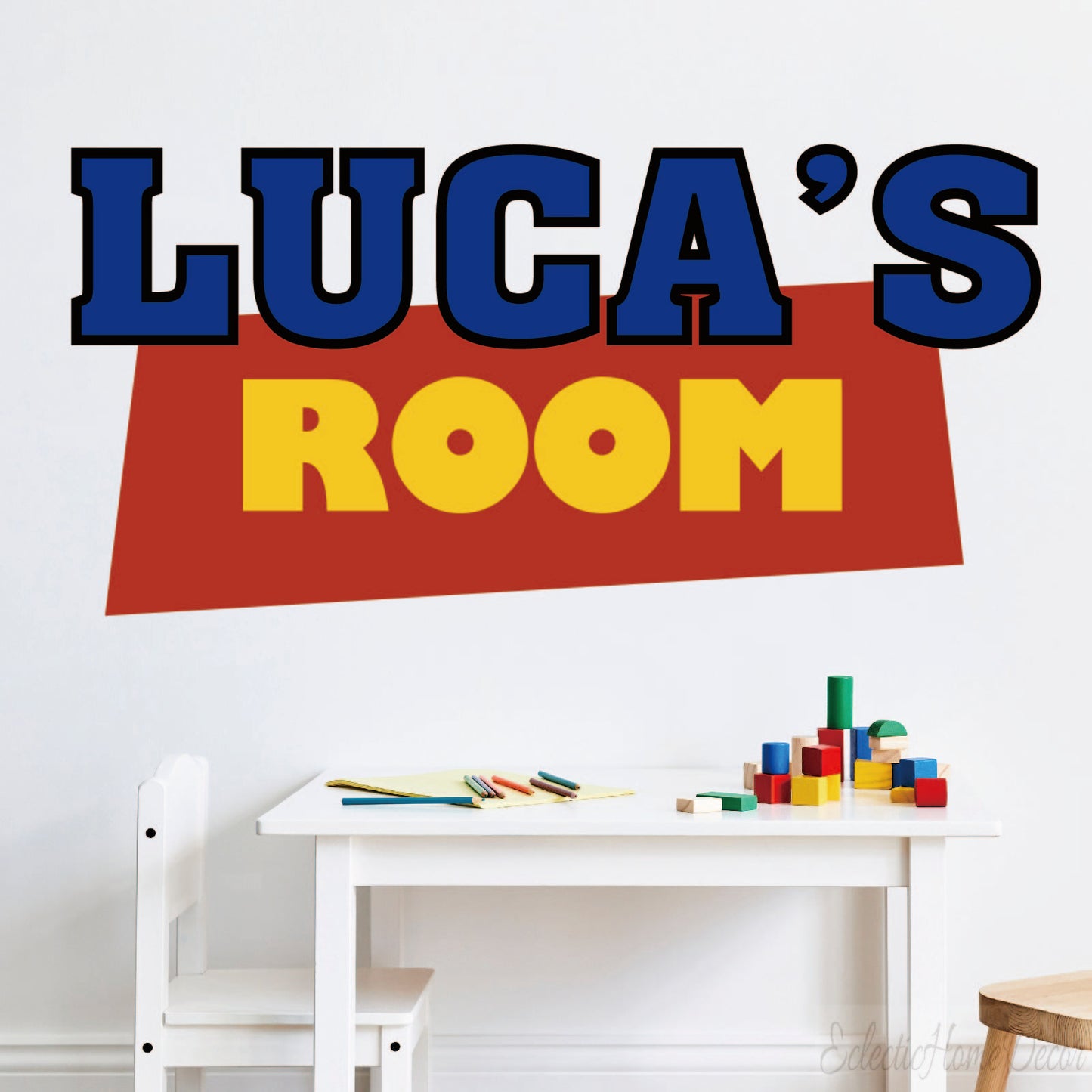 Peel and stick toy room wall decals removable playroom nursery decoration
