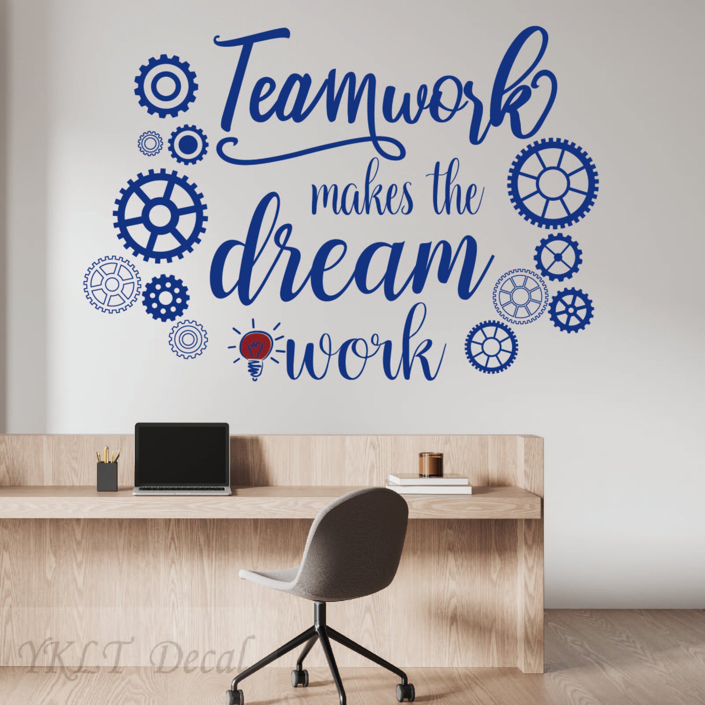 Peel and stick inspirational wall decals removable office decoration
