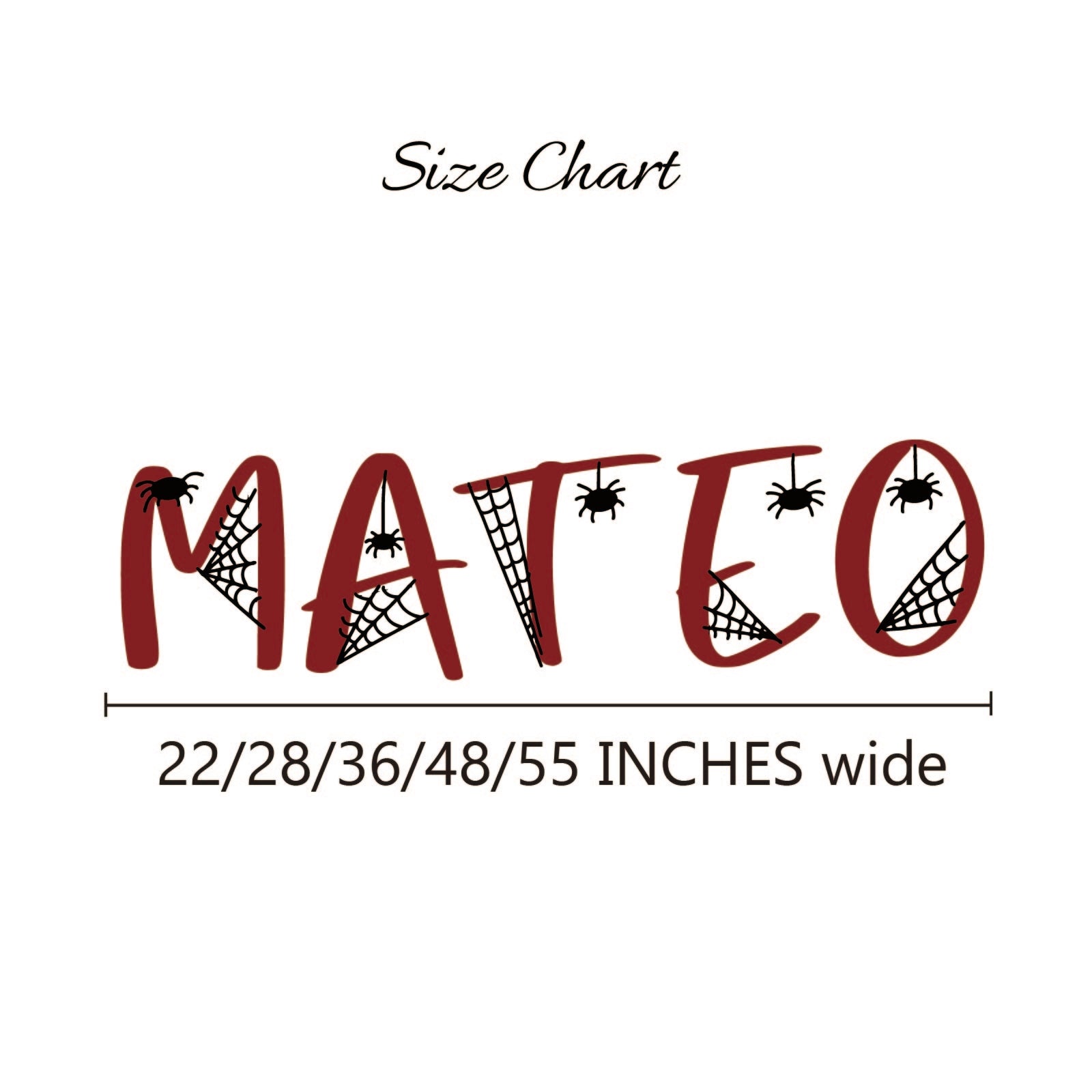 Boys bedroom wall art personalized name with spider web design custom colors
