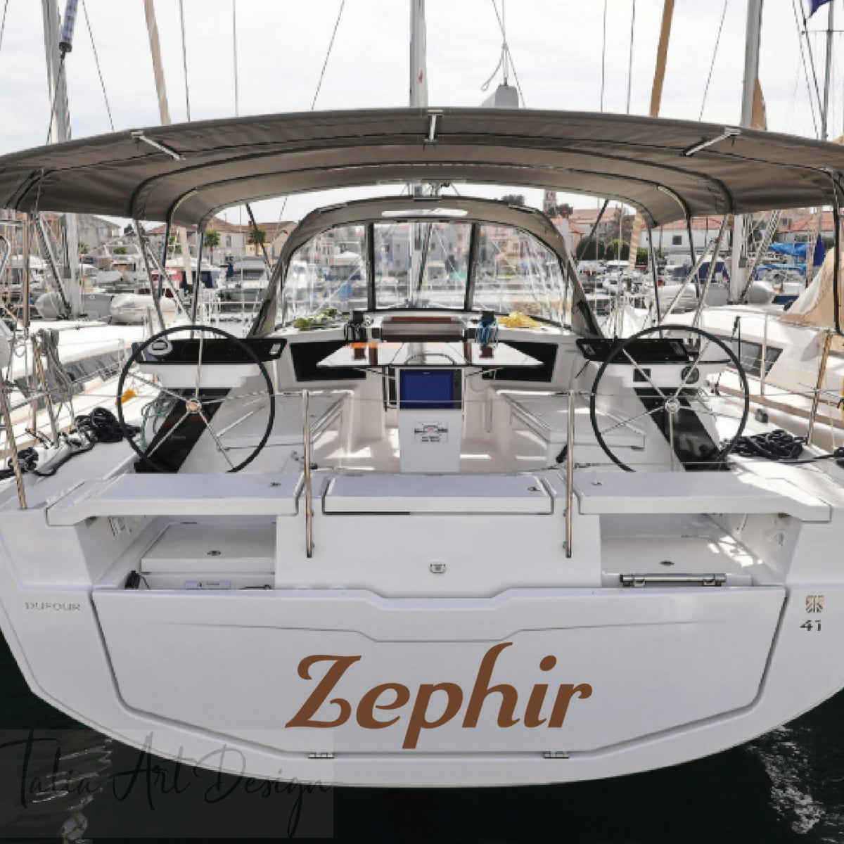 Custom Boat Name Decal - Personalized Marine Vinyl Lettering for Boat Hull & Transom