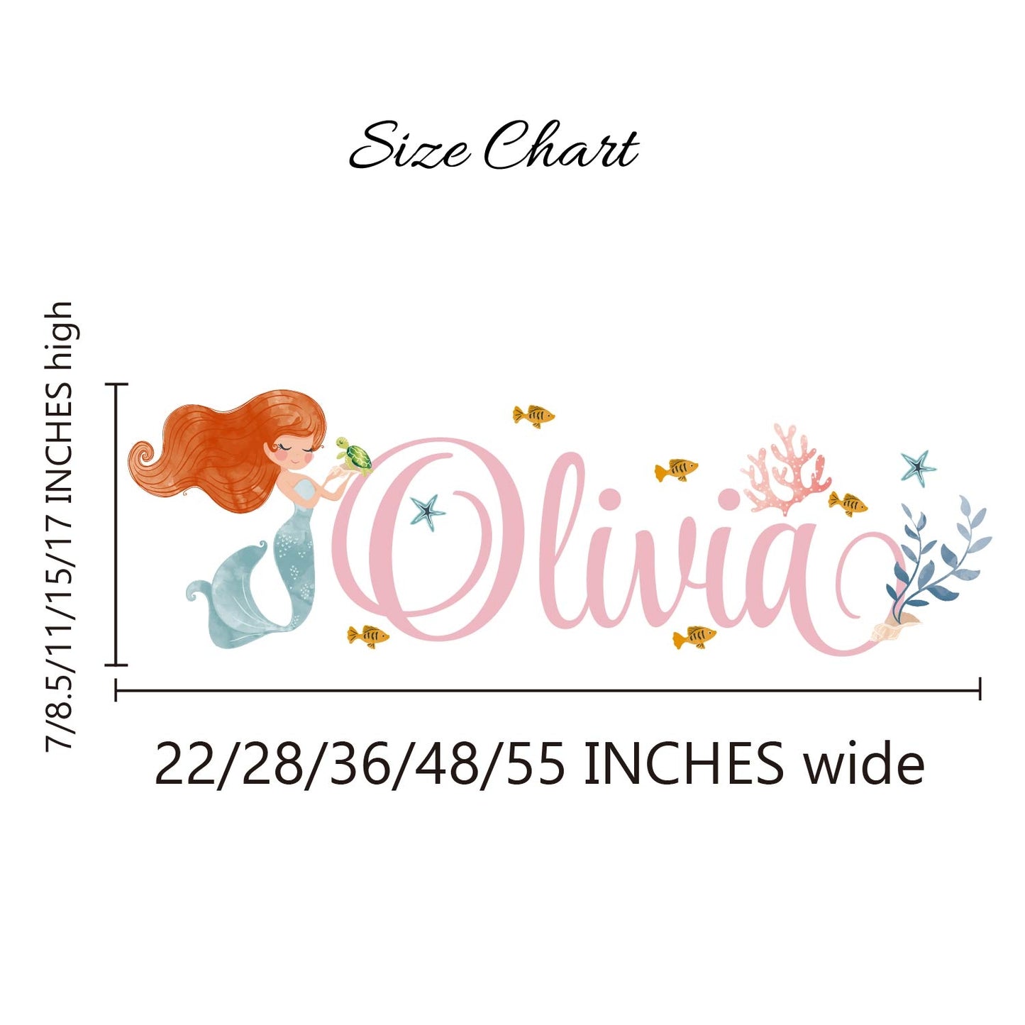 Peel and stick sea life wall decals removable nursery playroom decoration
