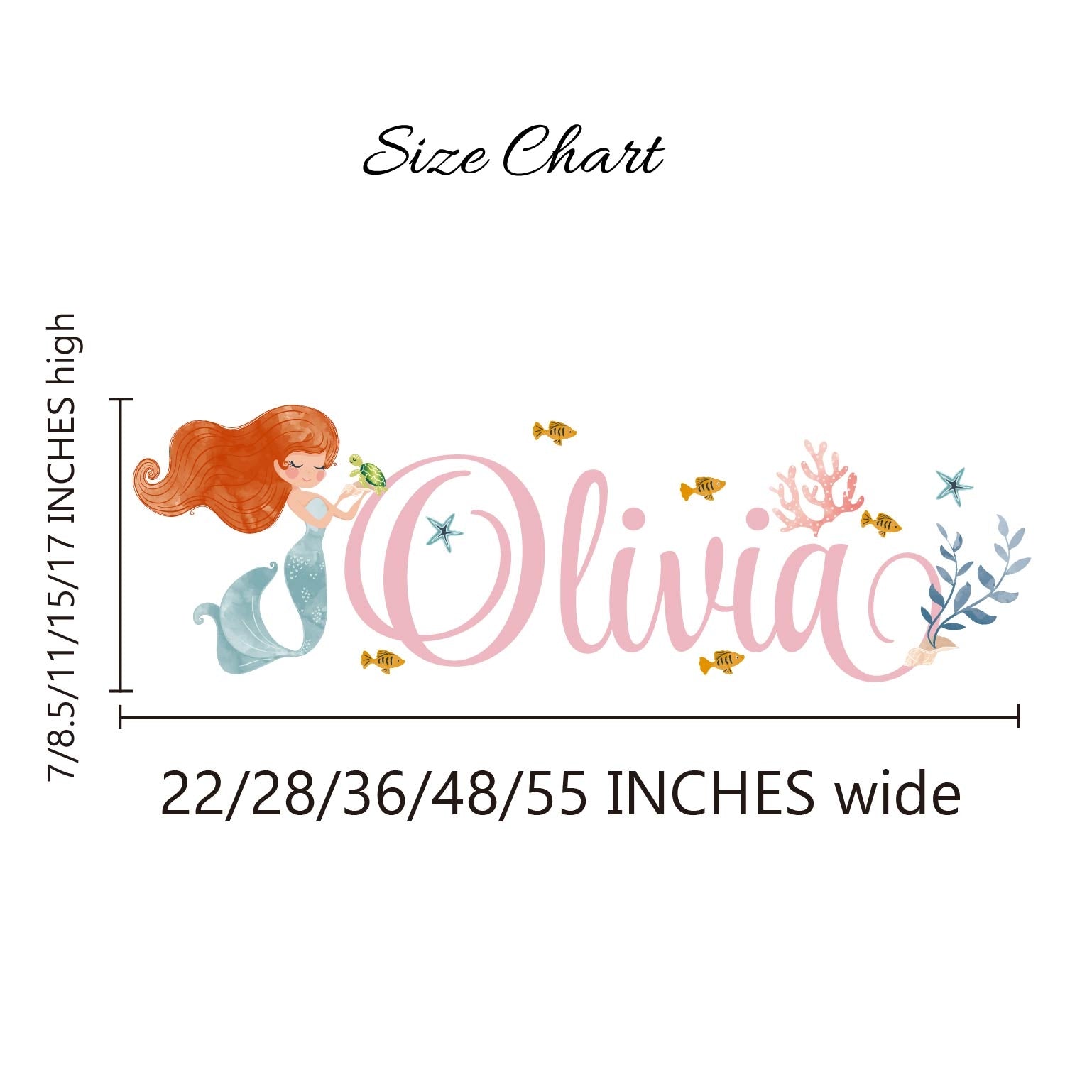 Peel and stick sea life wall decals removable nursery playroom decoration
