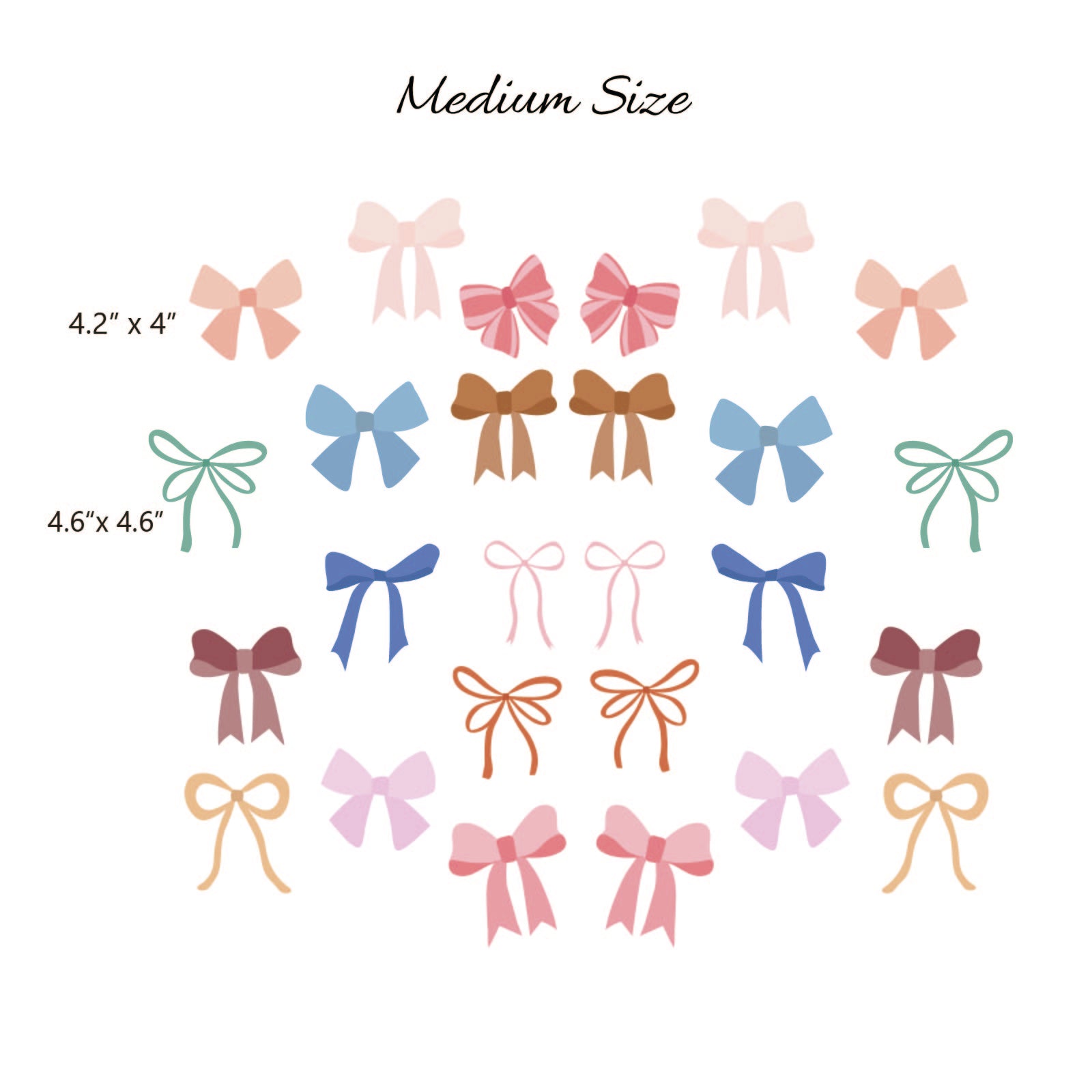 Girls room bow wall stickers easy application peel and stick decals
