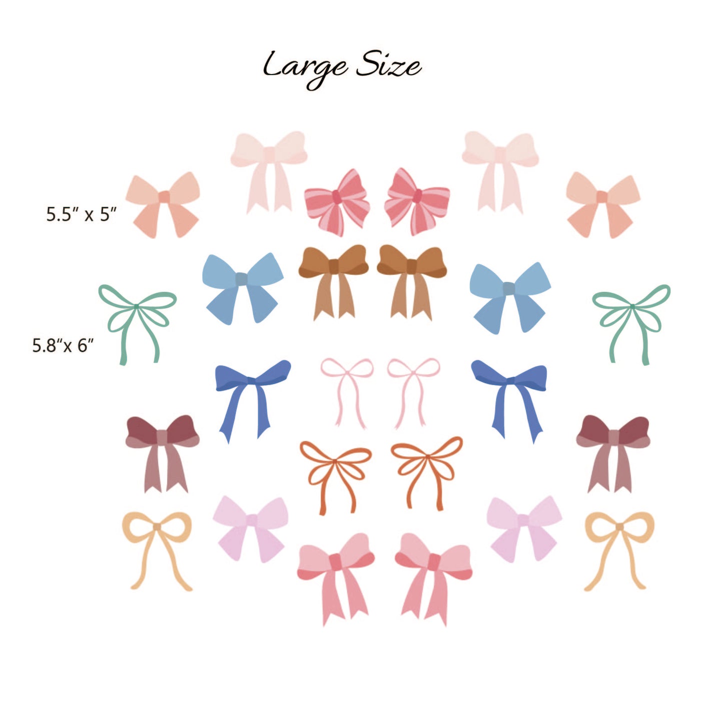 Removable watercolor bow nursery decor stickers for kids room walls
