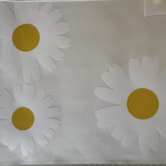 Floral garden wall decals daisy flower bee stickers for girls bedroom
