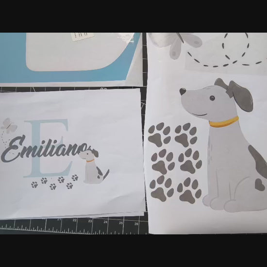 Custom dog bone wall decals vinyl stickers for nursery playroom

