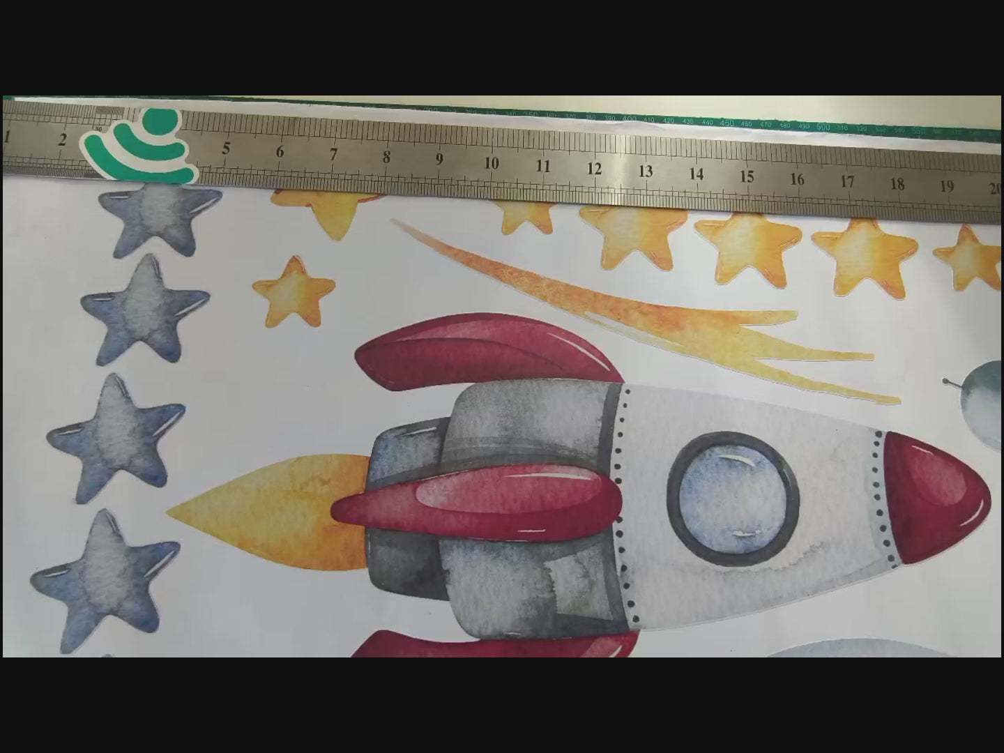 Outer space wall stickers personalized astronaut for kids playroom
