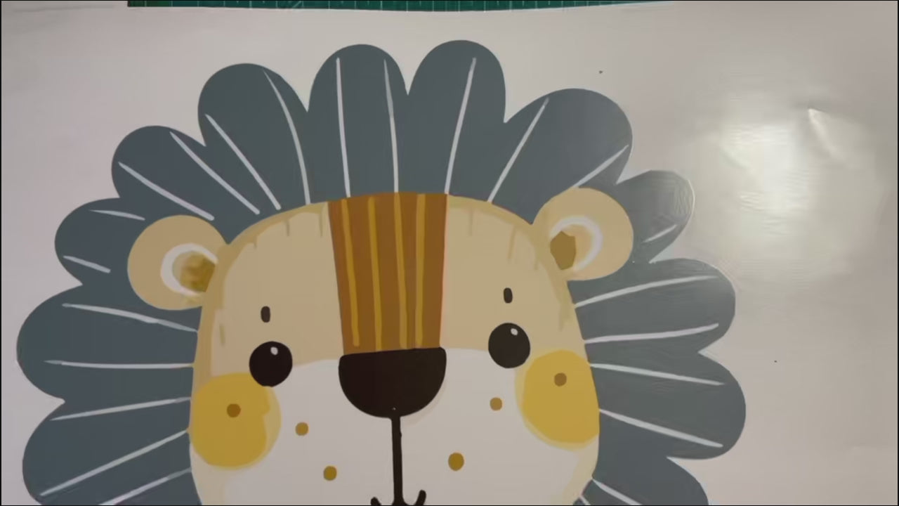 Personalized lion wall decal installation and application video
